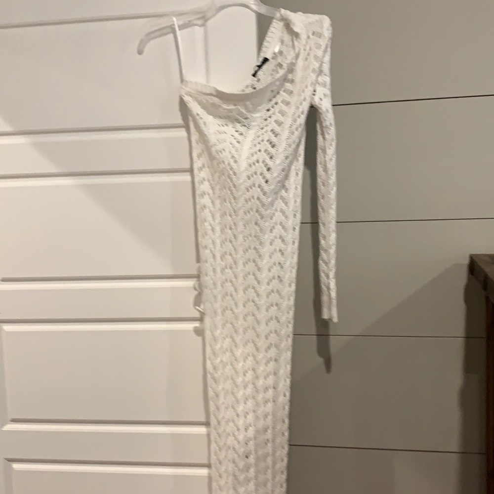 One sleeve sweater dress